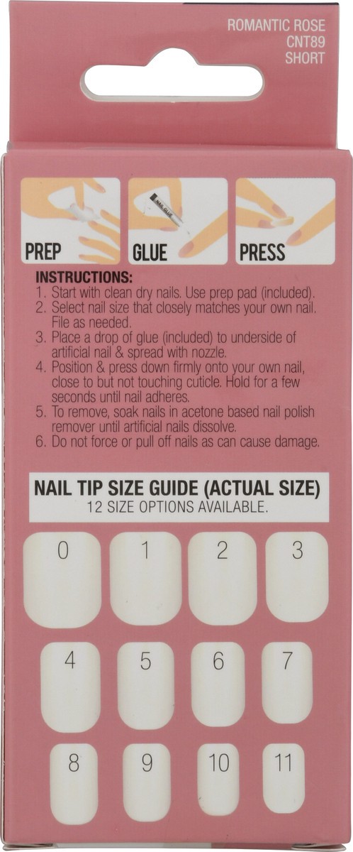 slide 5 of 9, L.A. Colors NailFrill Short Romantic Rose CNT89 High Gloss Artificial Nail Tips 1 kit, 1 kit
