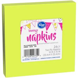 Kroger Entertainment Essentials Beverage Napkins - 24 Pk - Polka Dots Green