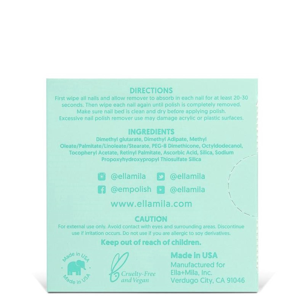 slide 2 of 3, ella+mila Nail Polish Remover Wipes, 12 ct