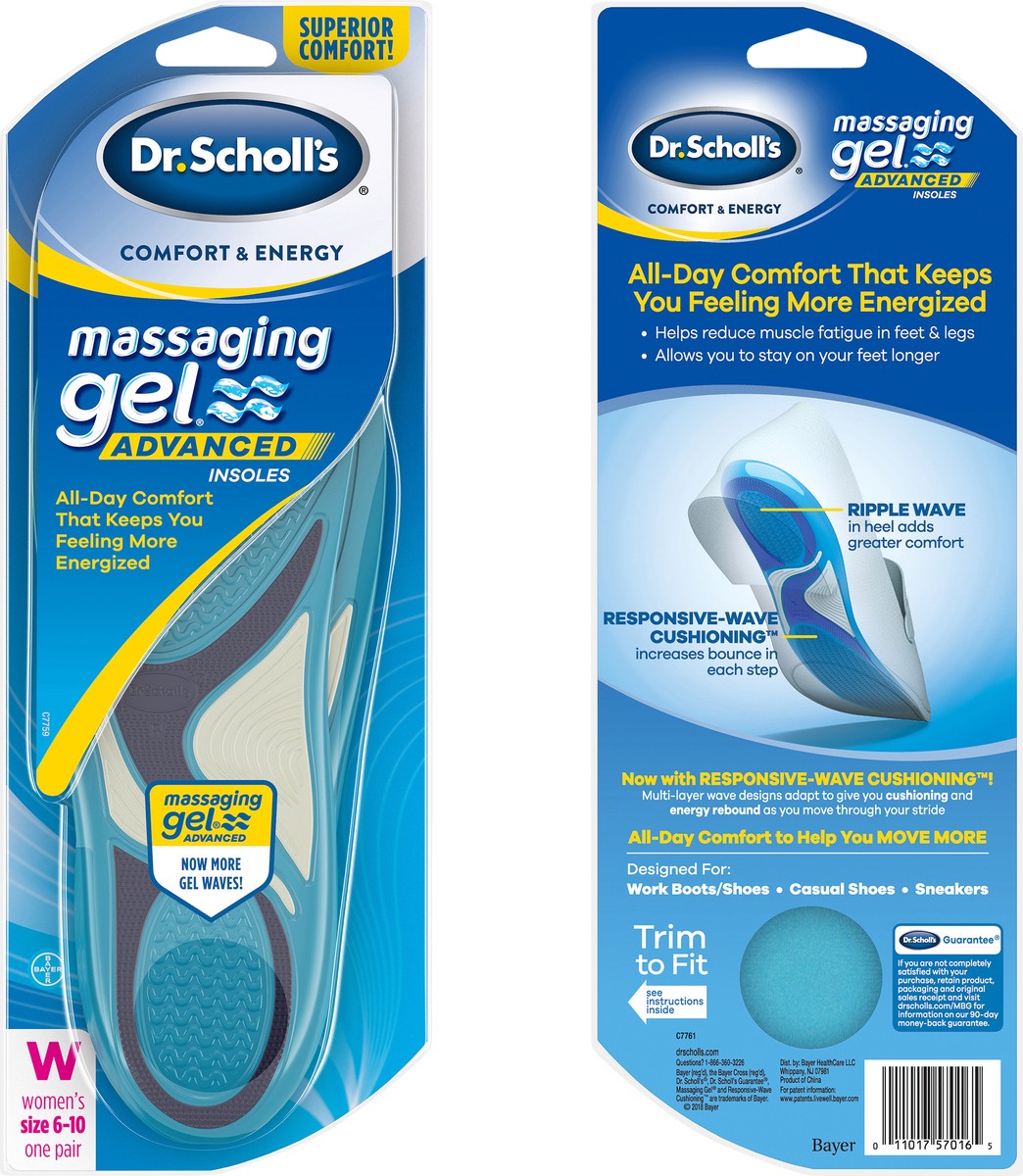 slide 2 of 3, Dr. Scholl's Massaging Gel Women's Insoles 1 ea, 1 ct