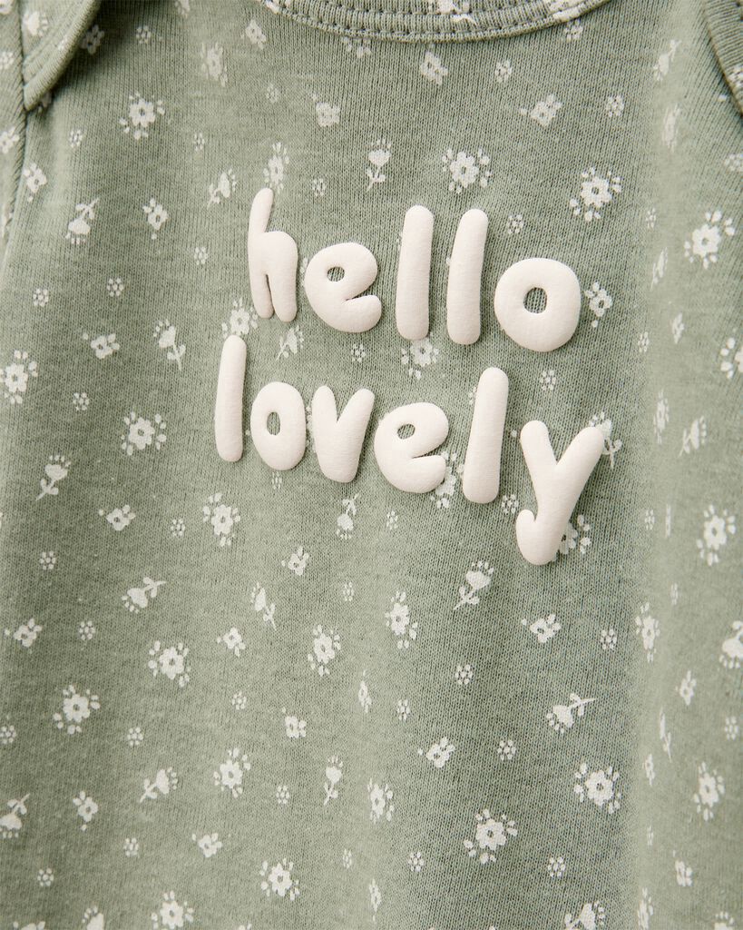 slide 3 of 8, Carter's 5-Pack Floral Horses Short-Sleeve Cotton Bodysuits - Pink/Green Pink/Green 12M, 1 ct