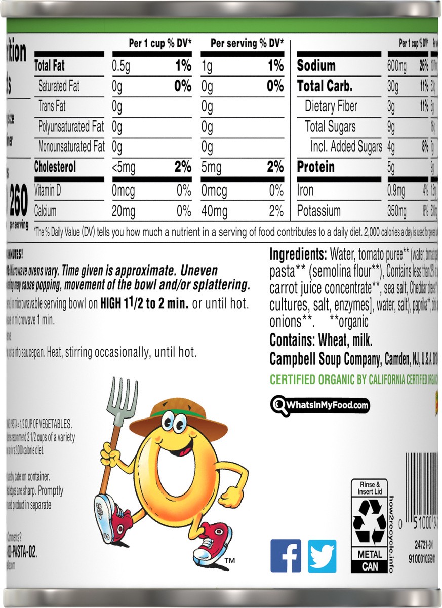 slide 6 of 13, SpaghettiOs Organic Original Pasta 15.8 oz, 15.8 oz