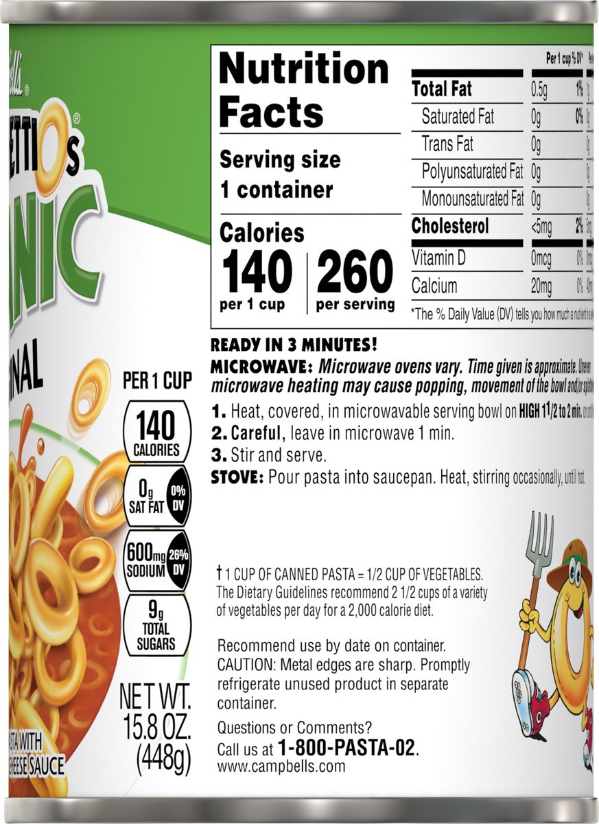 slide 9 of 13, SpaghettiOs Organic Original Pasta 15.8 oz, 15.8 oz