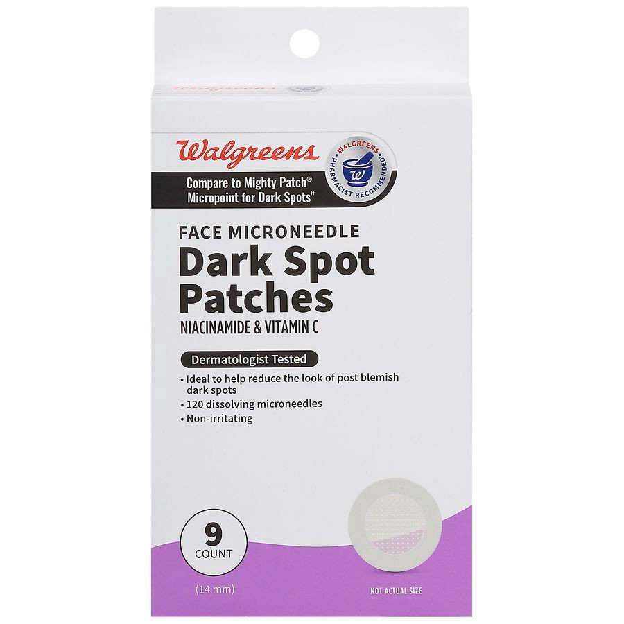slide 1 of 4, Walgreens Face Microneedle Dark Spot Patches, 9 ct