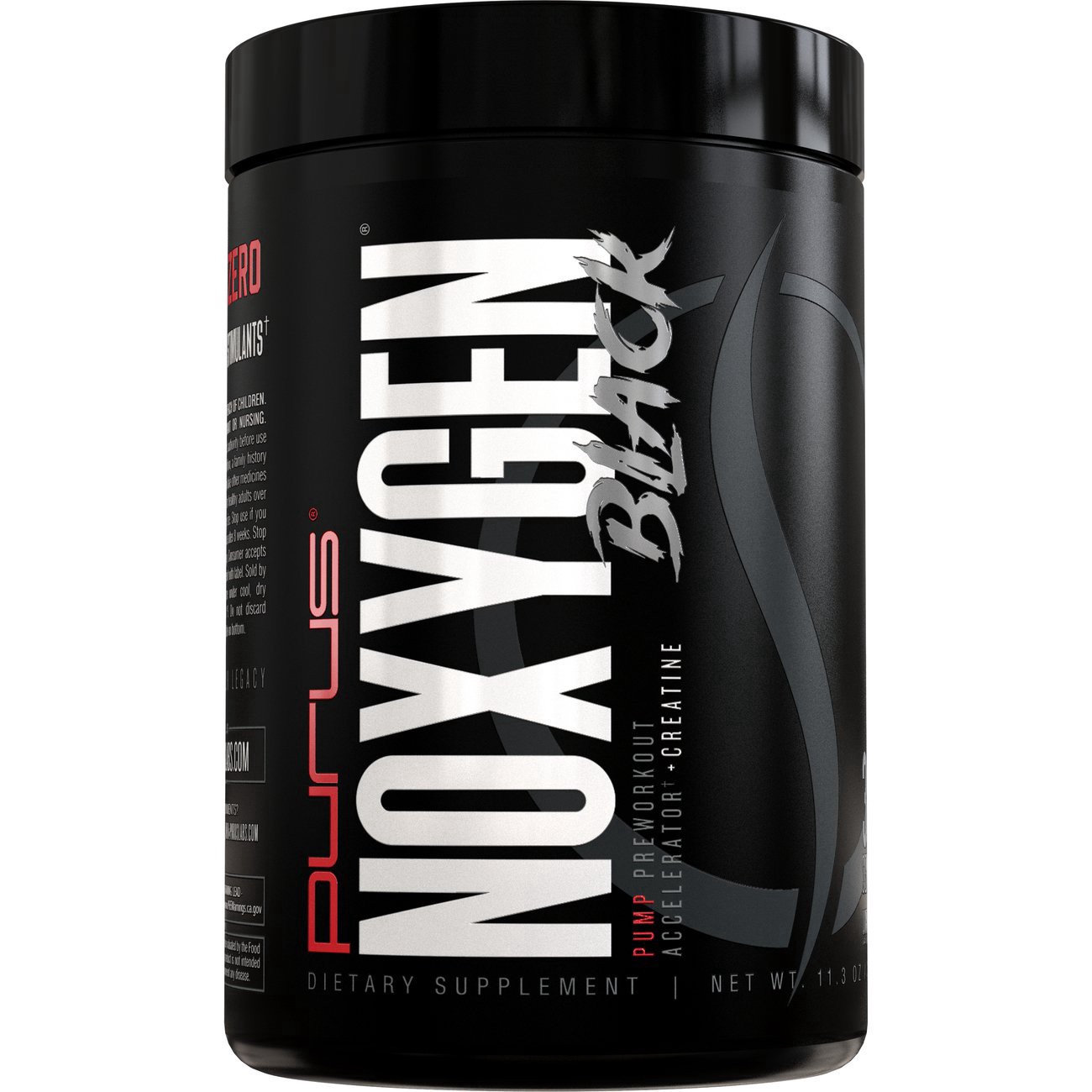 slide 1 of 1, Purus Noxygen Black Unflavored Pump Preworkout Accelerator 11.3 oz, 11.3 oz