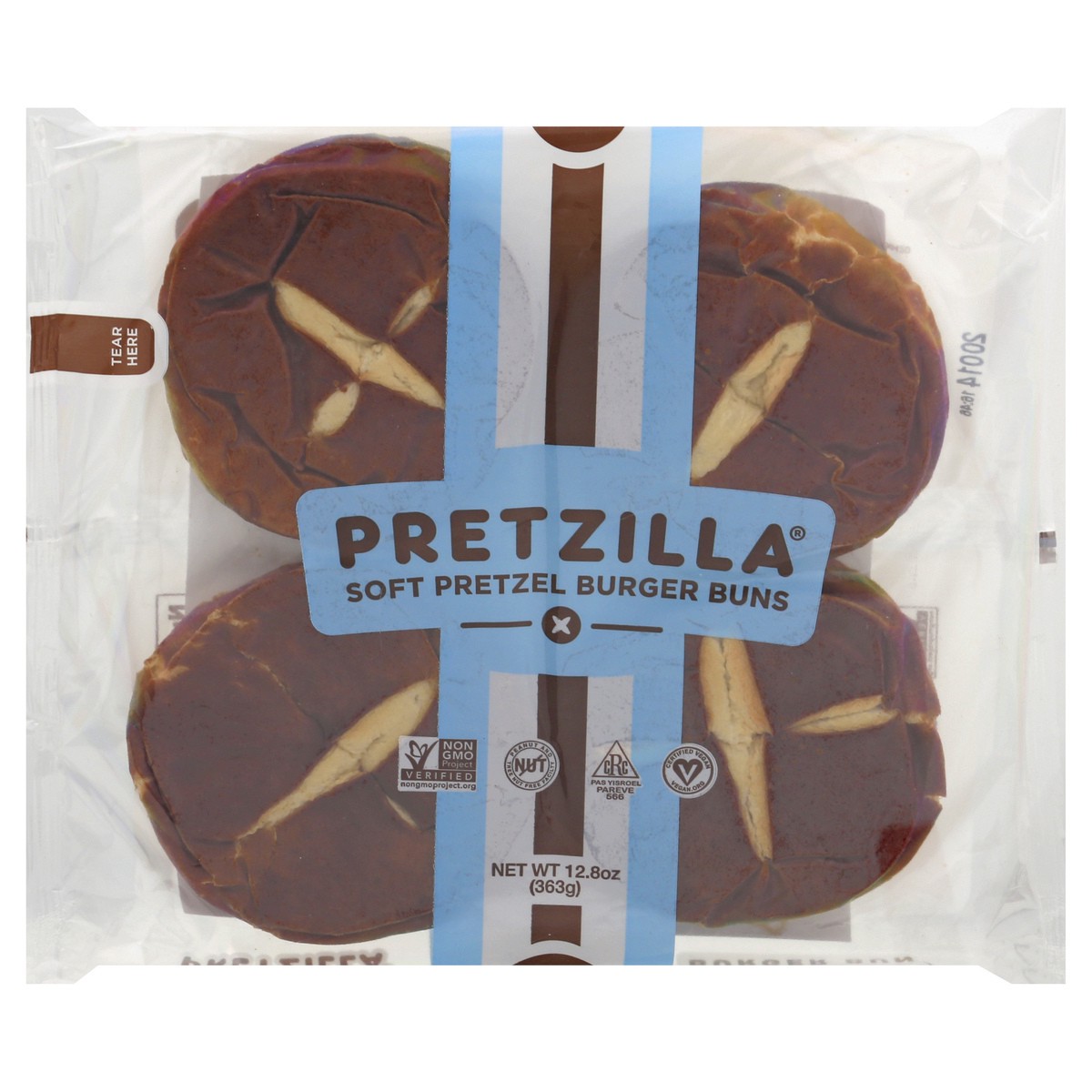 slide 1 of 13, Pretzilla Soft Pretzel Burger Buns 12.8 oz, 12.8 oz