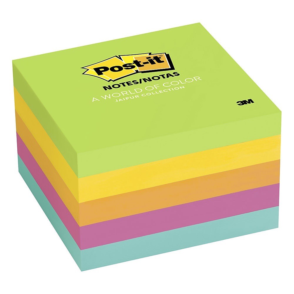 slide 1 of 1, Post-it Notes, 3 in x 3 in, Jaipur Collection, 5 Pads/Pack, 5 ct; 3 in x 3 in