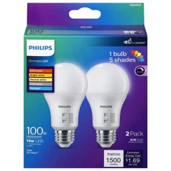 Philips 14-Watt A19 Dimmable LED Light Bulb - Multiple Shades