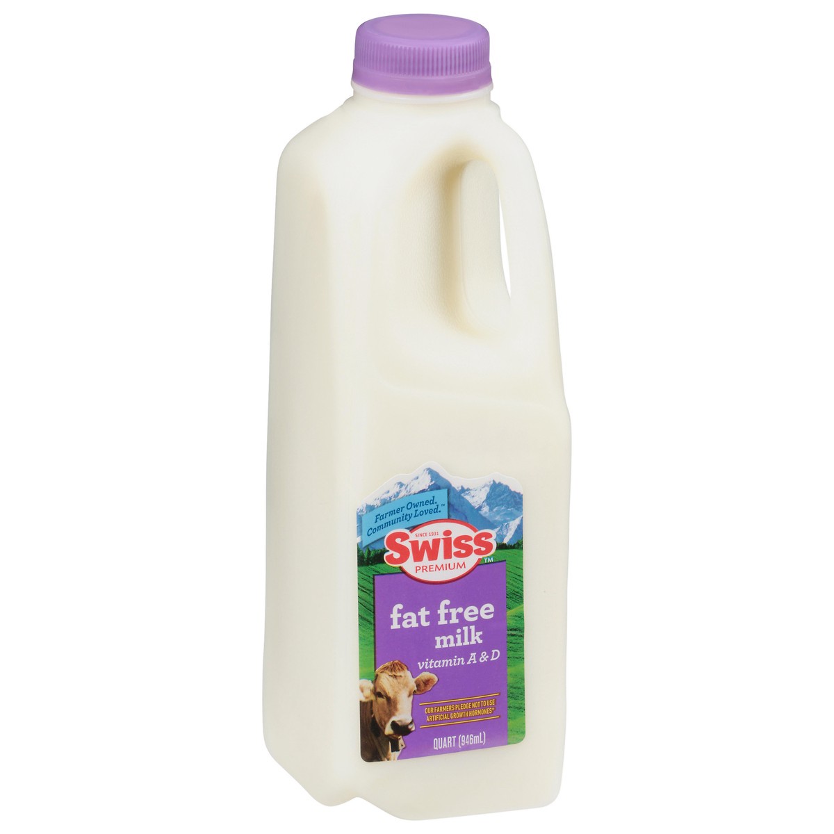 slide 4 of 14, Swiss Premium Fat Free Milk, 1 qt