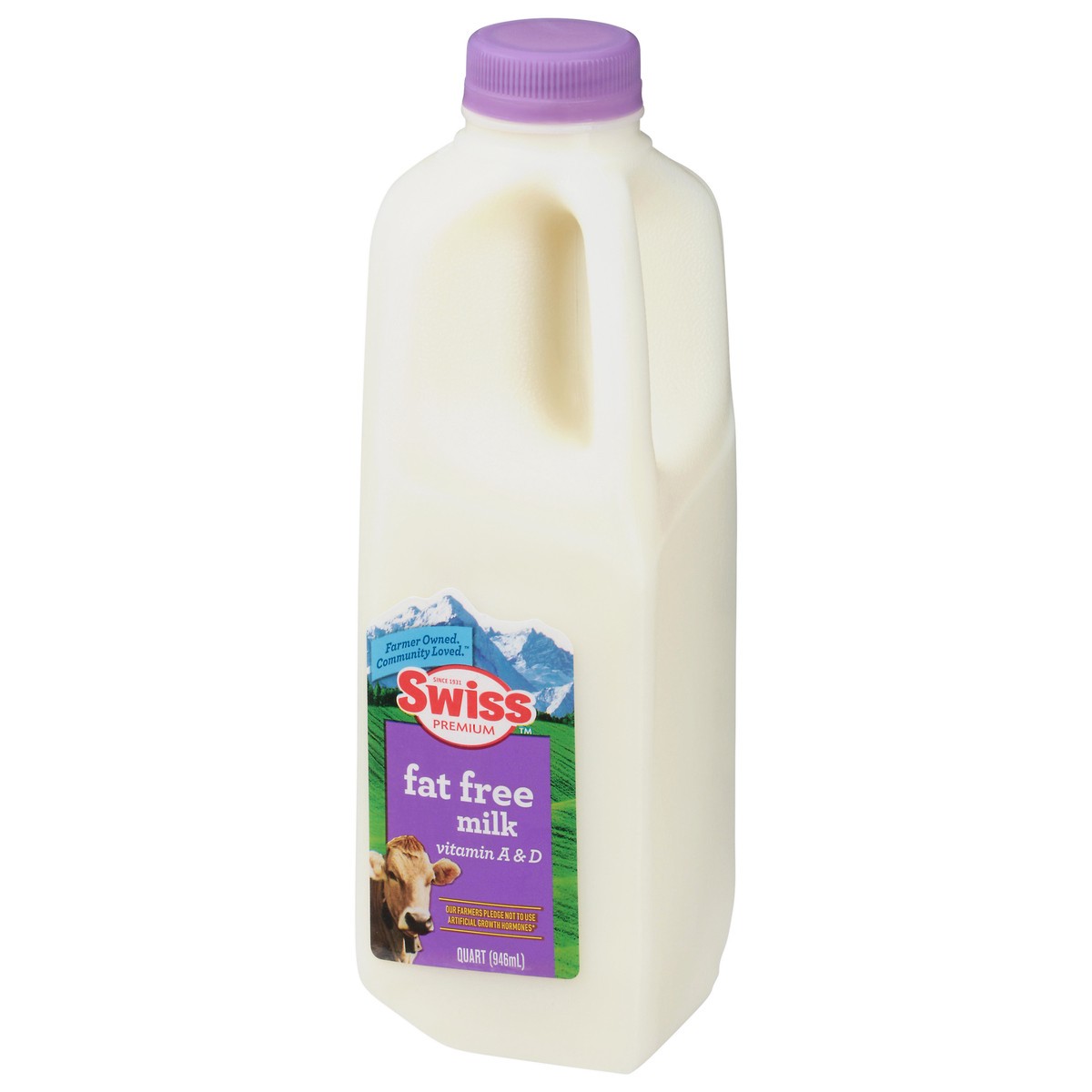 slide 3 of 14, Swiss Premium Fat Free Milk, 1 qt