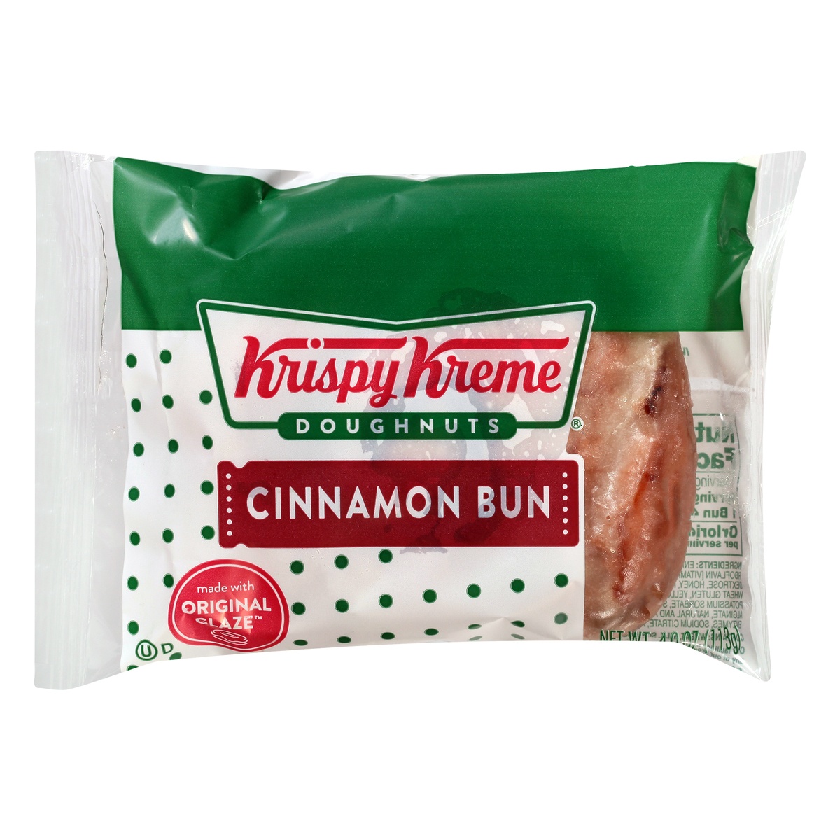 slide 1 of 1, Krispy Kreme Glazed Cinnamon Bun, 4 oz