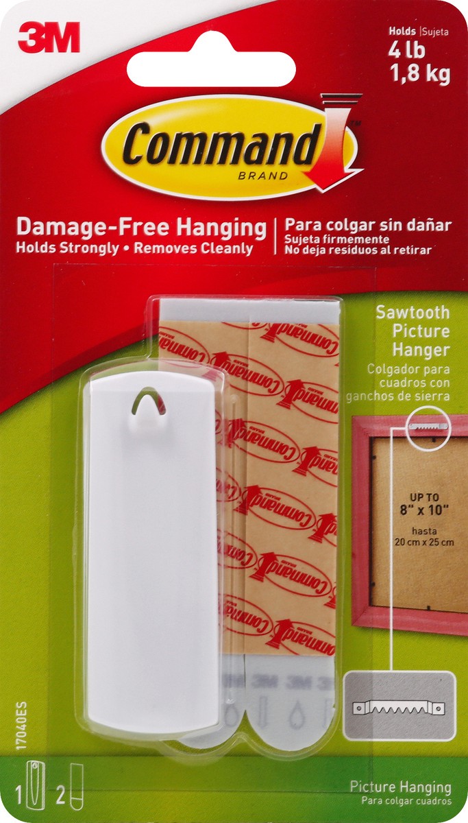 slide 1 of 7, NON BRAND 3M Command Sawtooth Picture Hanger, 1 ct