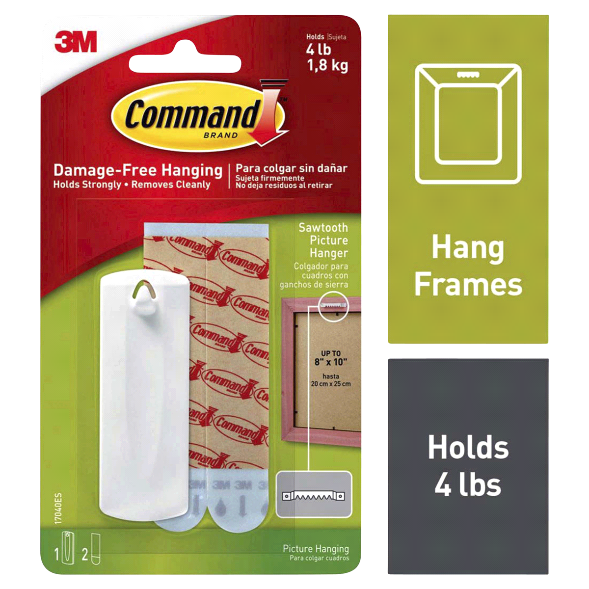 slide 1 of 5, NON BRAND 3M Command Sawtooth Picture Hanger, 1 ct