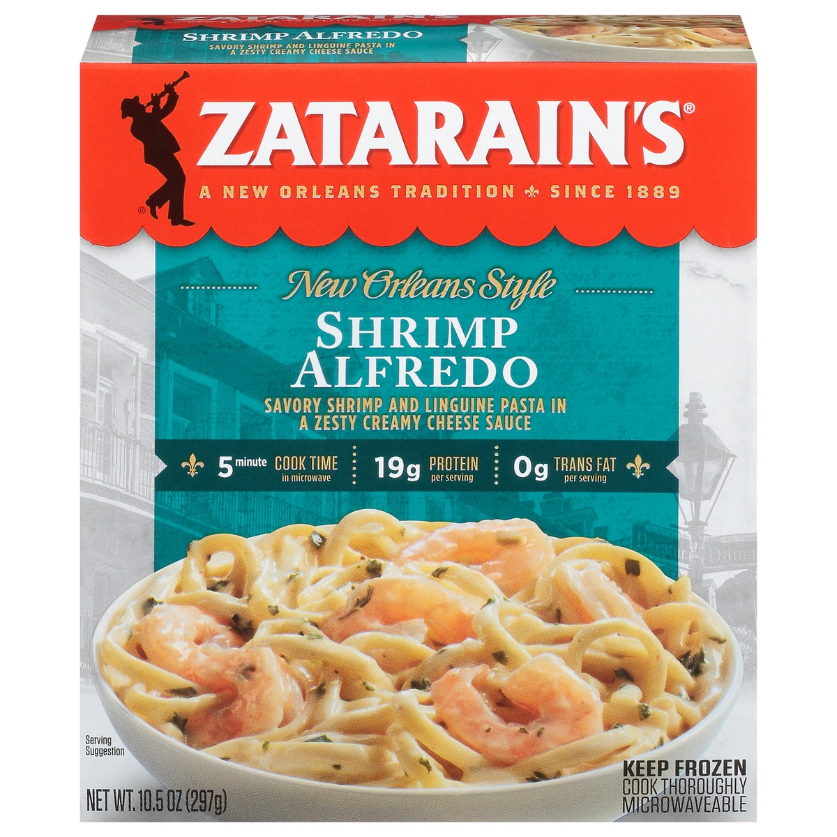 slide 1 of 11, Zatarain's Frozen Shrimp Alfredo, 10.5 oz