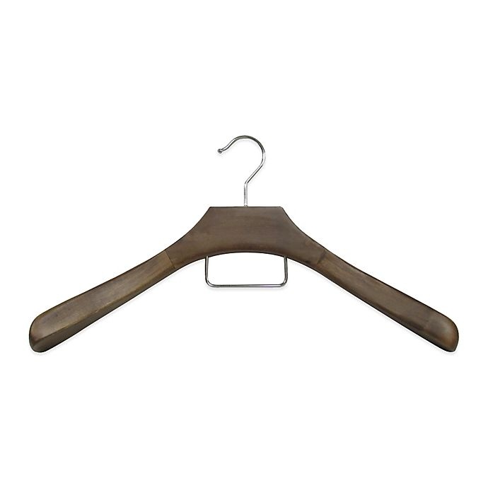 slide 1 of 1, Refined Closet Coat Hanger with Accessory Bar - Walnut, 1 ct