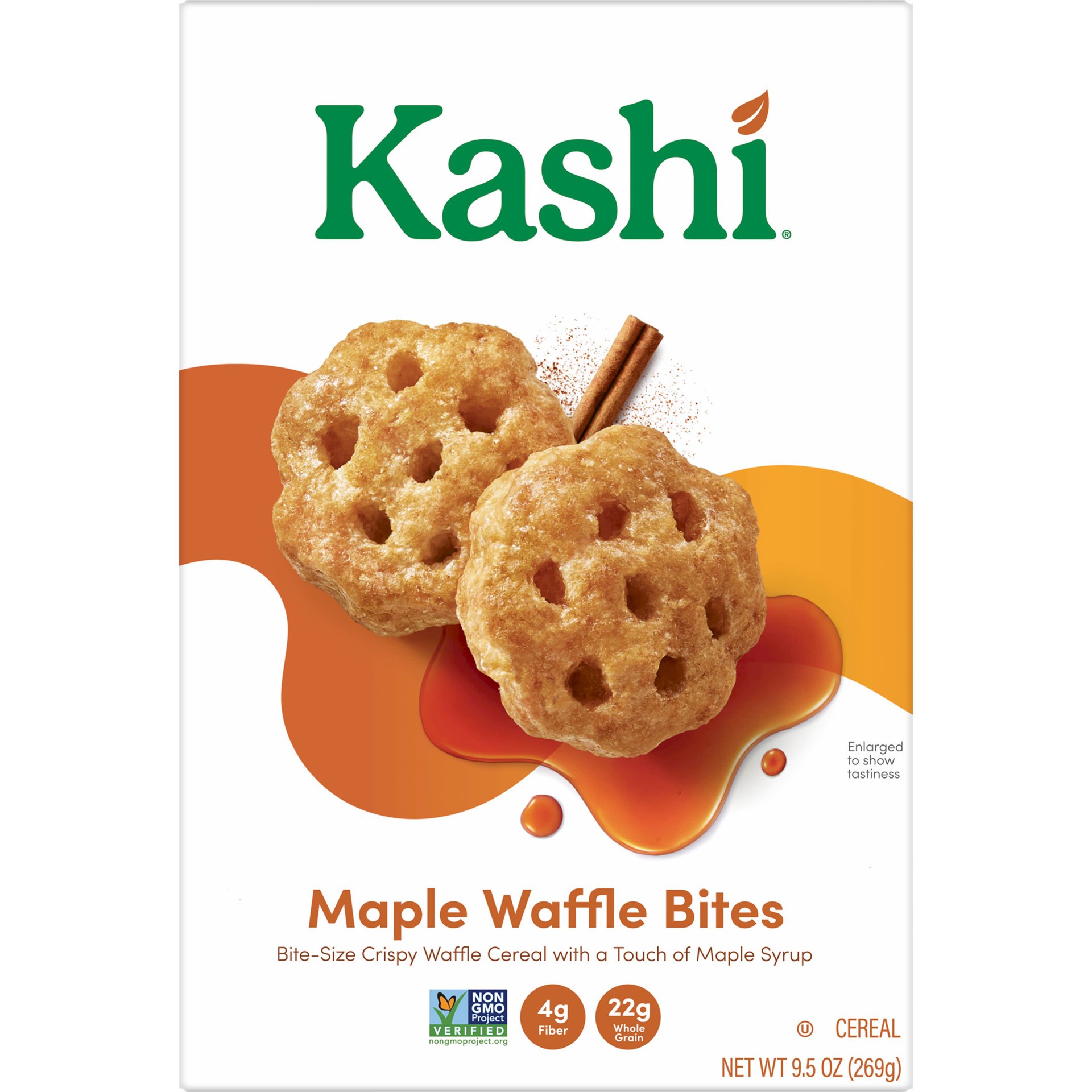 slide 5 of 5, Kashi Breakfast Cereal Maple Waffle Bites, Vegan, 9.5 oz Box, 1 ct