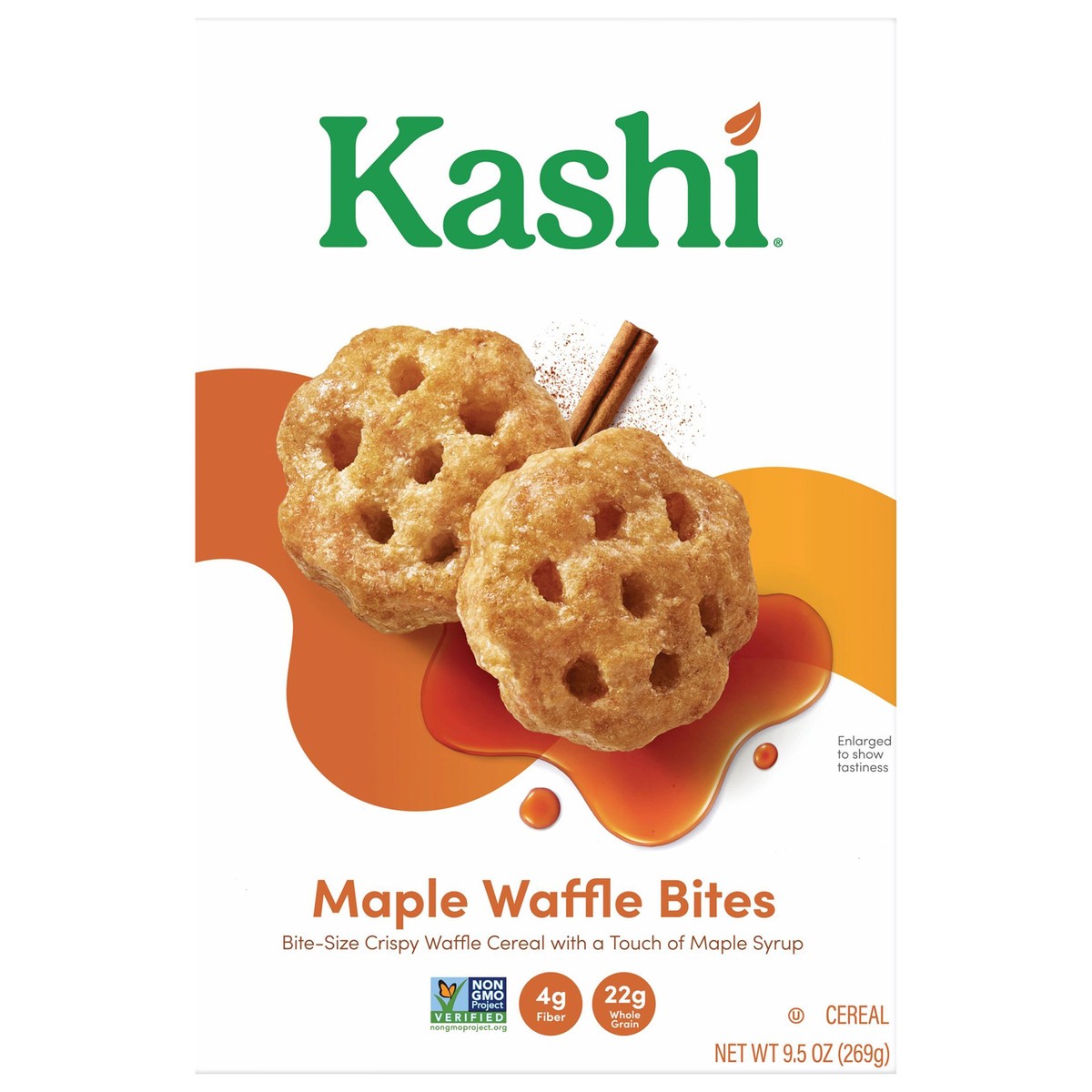 slide 1 of 5, Kashi Breakfast Cereal Maple Waffle Bites, Vegan, 9.5 oz Box, 1 ct