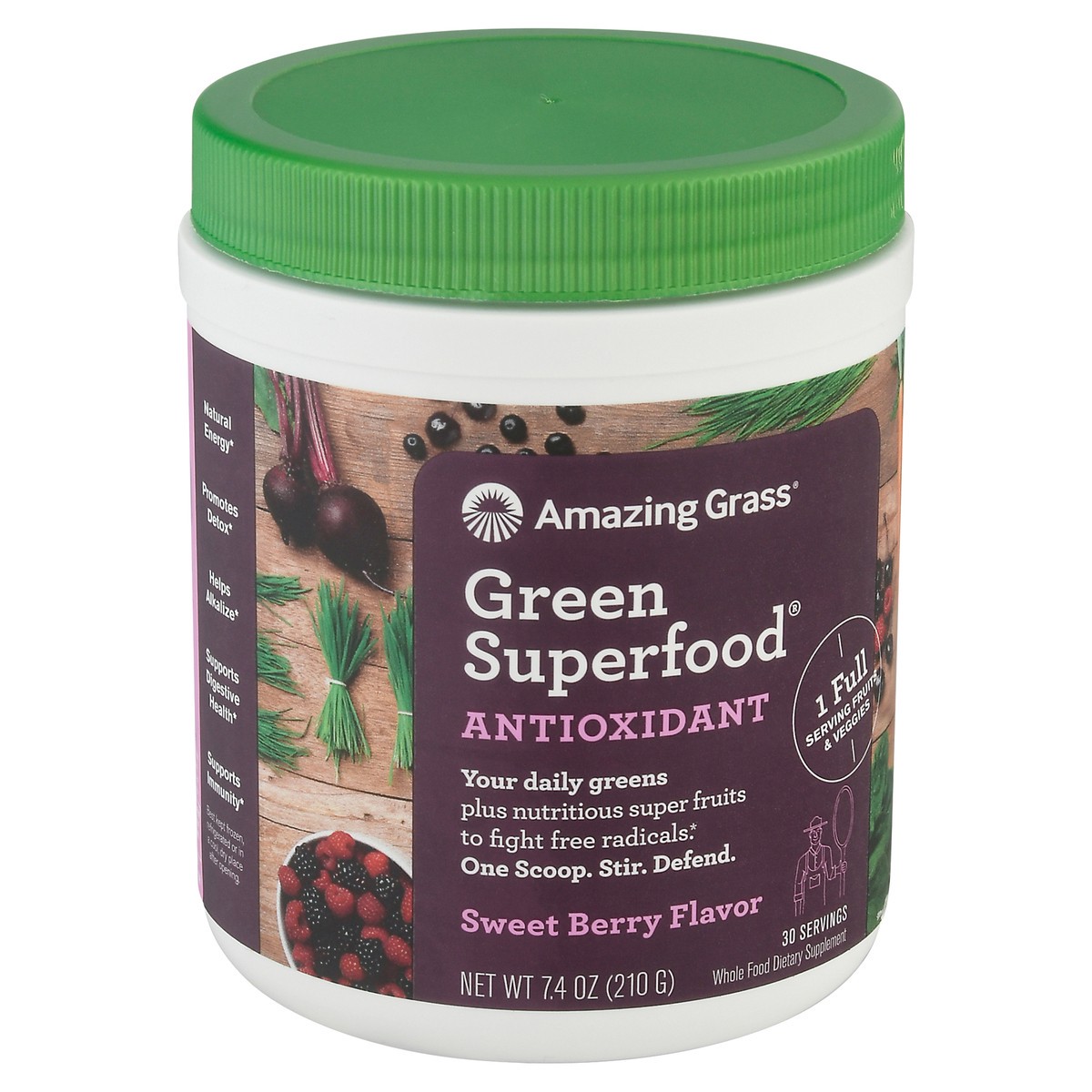 slide 4 of 9, Amazing Grass Antioxidant Sweet Berry Greens Blend 7.4 oz, 7.4 oz