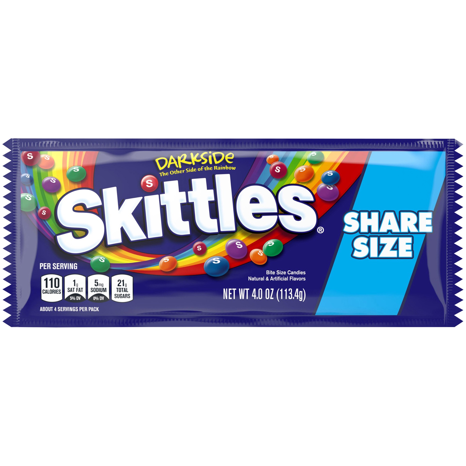 slide 1 of 1, Skittles Darkside Share Size Candy, 4 ounce, 4 oz