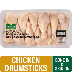 Heritage Farm Bone-In Skin-On Chicken Drumsticks
