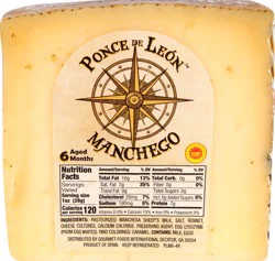 Ponce De Leon Manchego Cheese 8 oz
