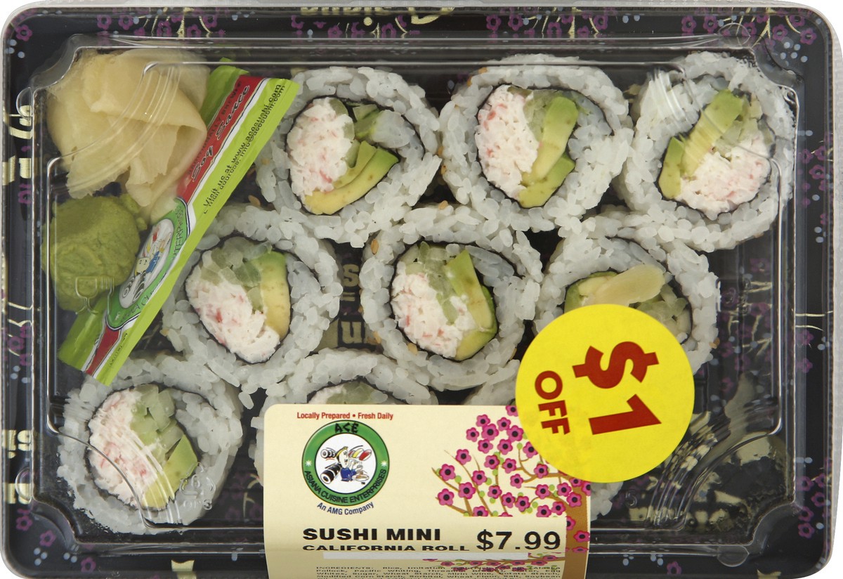 slide 4 of 5, ACE Sushi Mini California Roll, 1 ct