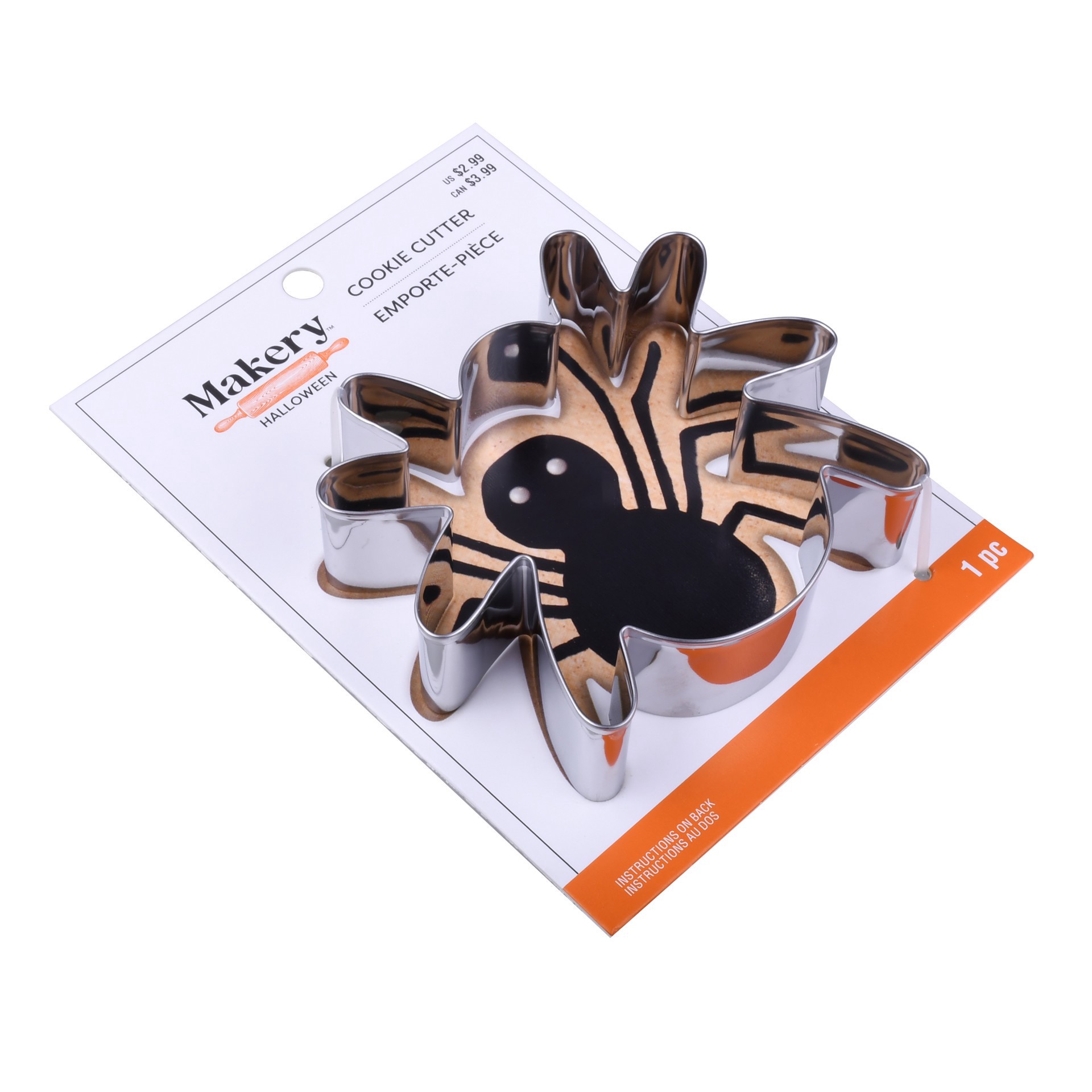 slide 2 of 3, 3" Spider Cookie Cutter By Makery, 3 in