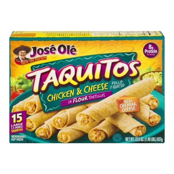 slide 1 of 6, José Olé Chicken & Cheese Taquitos, 15 ct; 1.5 oz