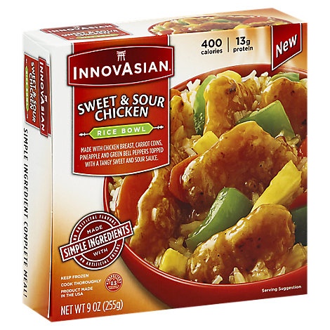 slide 1 of 1, Innovasian Cuisine Rice Bowl Sweet & Sour Chicken Box, 9 oz