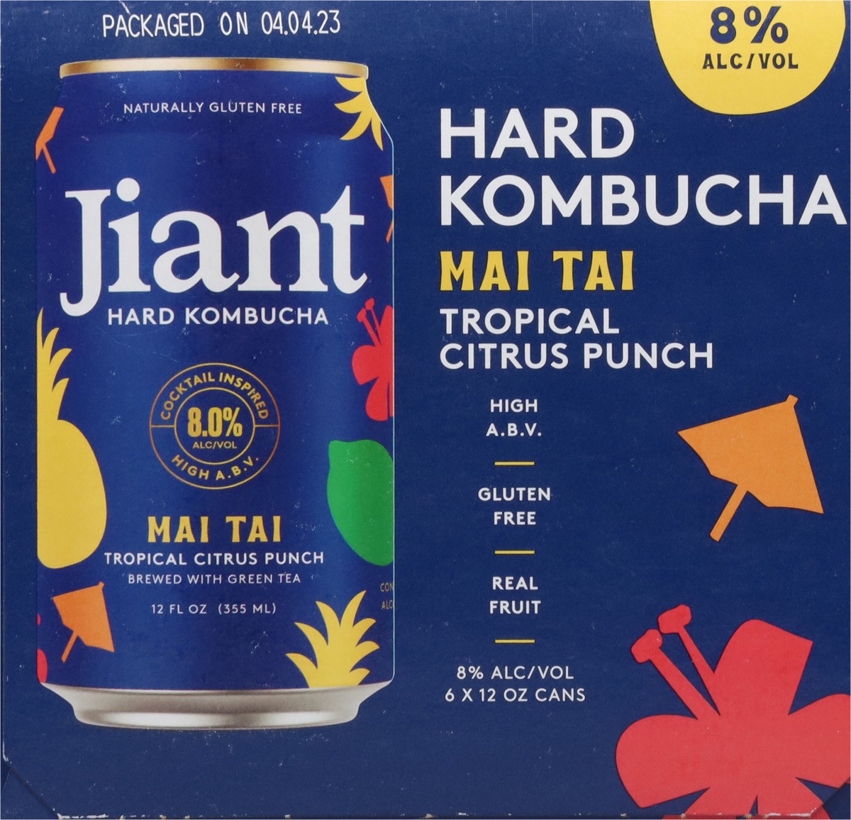 slide 13 of 13, Jiant Mai Thai Tropical Citrus Punch Hard Kombucha 6 - 12 oz Cans, 6 ct