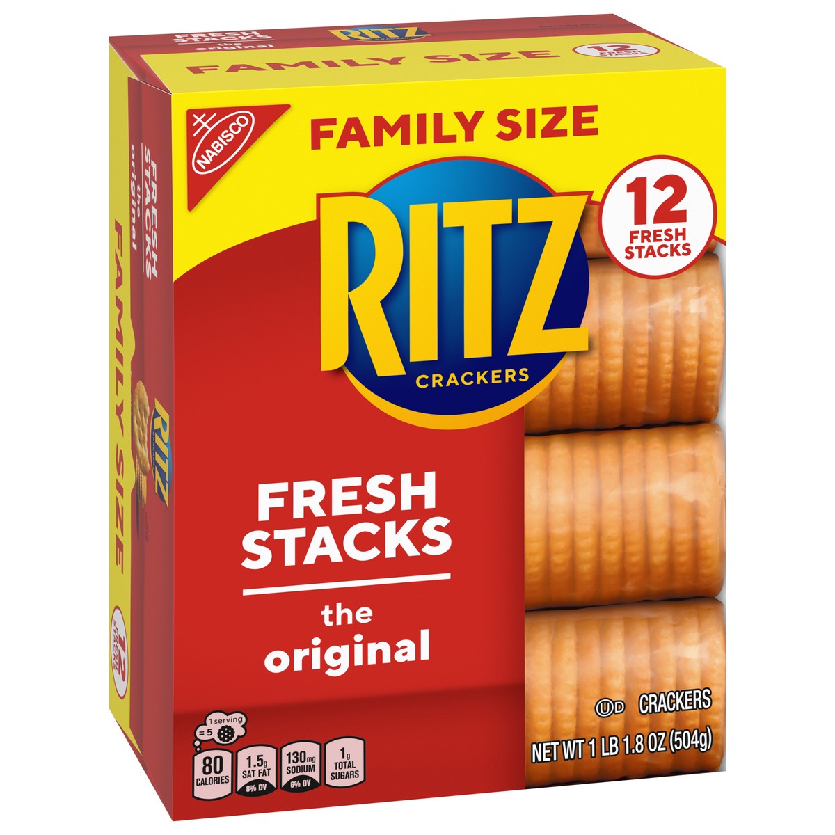 slide 2 of 9, Ritz Original Crackers - Fresh Stacks, Family Size, 17.8 oz