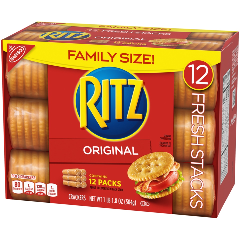slide 4 of 9, Ritz Original Crackers Fresh Stacks, Family Size, 17.8 oz