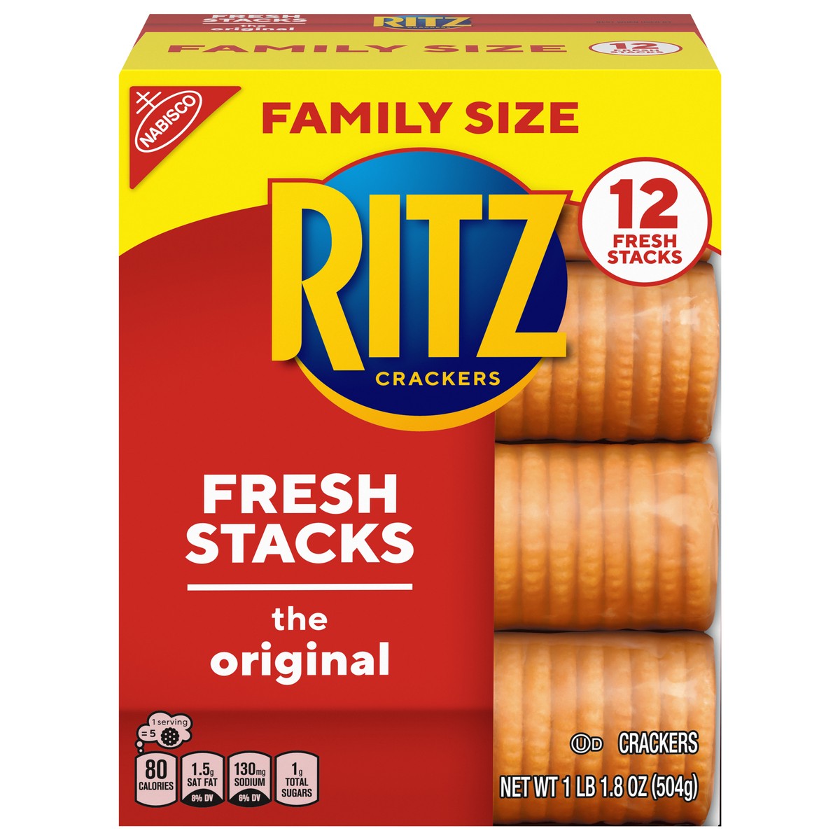 slide 1 of 9, Ritz Original Crackers - Fresh Stacks, Family Size, 17.8 oz