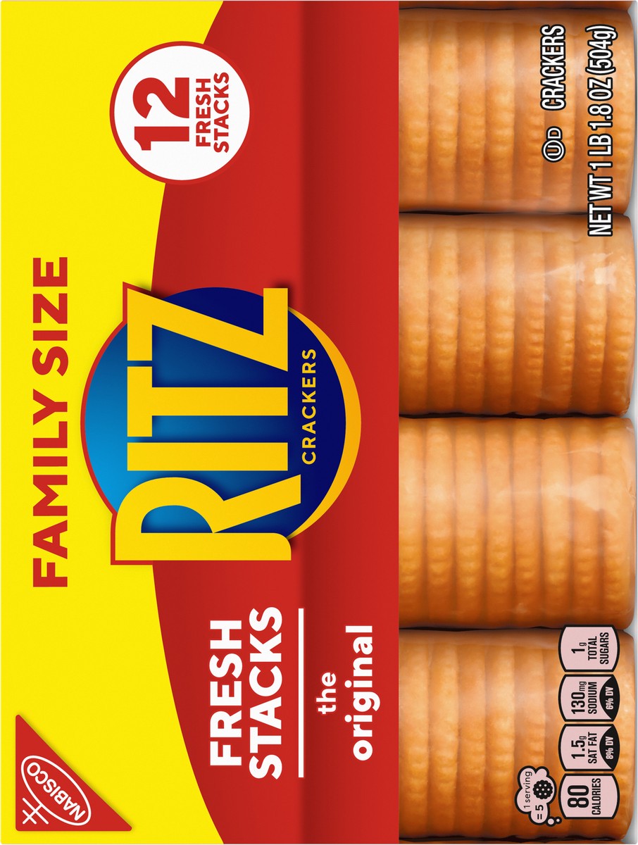 slide 5 of 9, Ritz Original Crackers - Fresh Stacks, Family Size, 17.8 oz