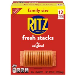RITZ Fresh Stacks Original Crackers, Travel Snacks, Family Size, 17.8 oz (12 Multi Snack Packs)