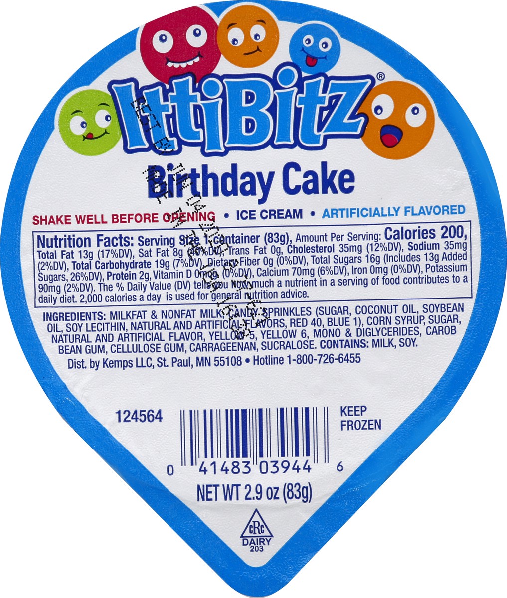 slide 4 of 4, IttiBitz Birthday Cake Ice Cream, 2.9 oz