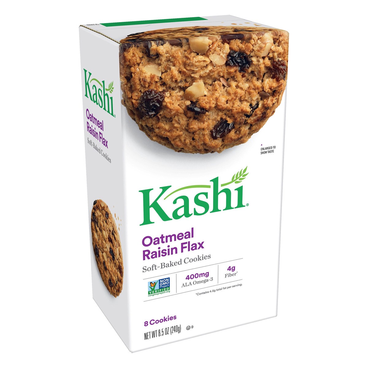 slide 2 of 9, Kashi Oatmeal Raisin Flax Soft-Baked Cookies, 8.5 oz