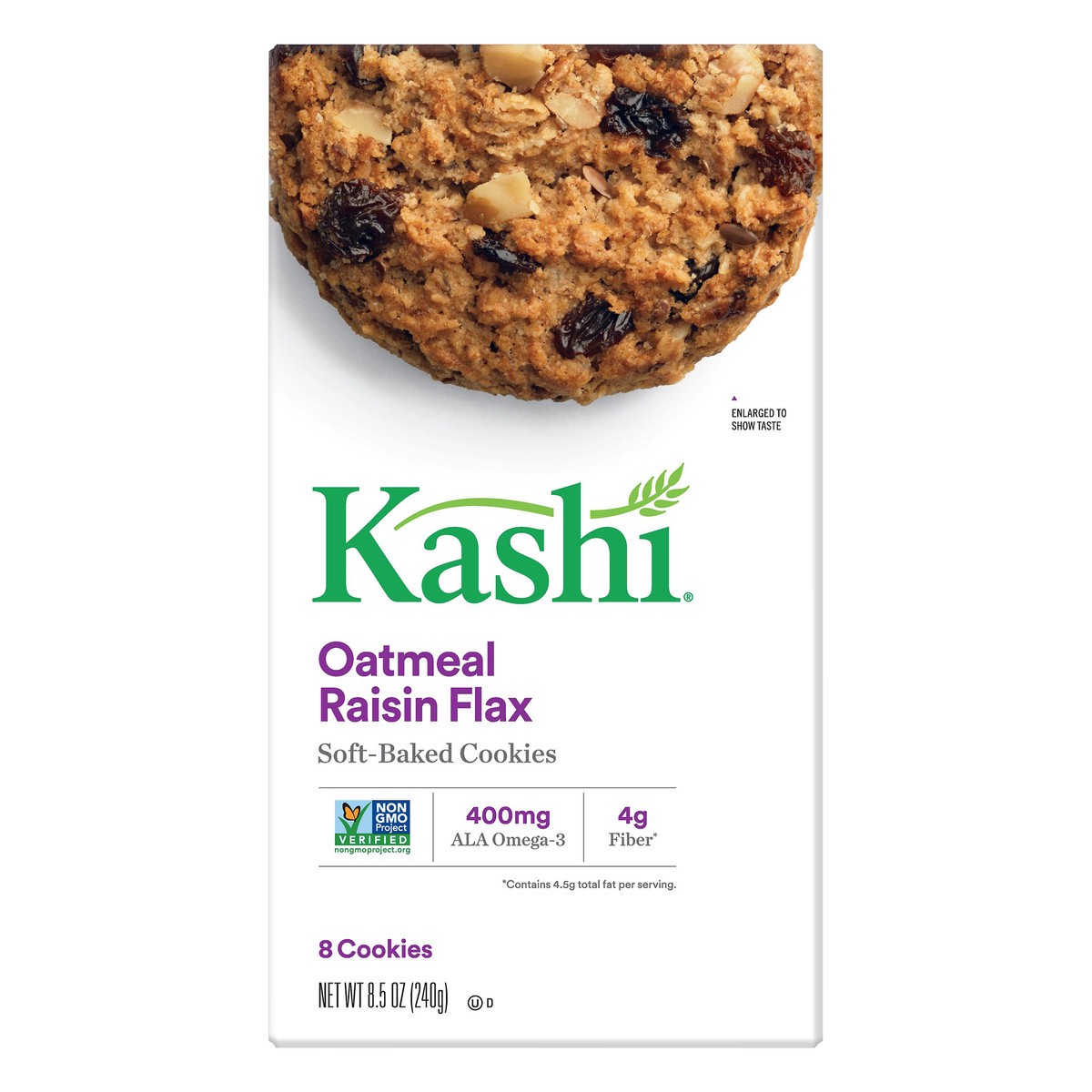 slide 1 of 9, Kashi Oatmeal Raisin Flax Soft-Baked Cookies, 8.5 oz