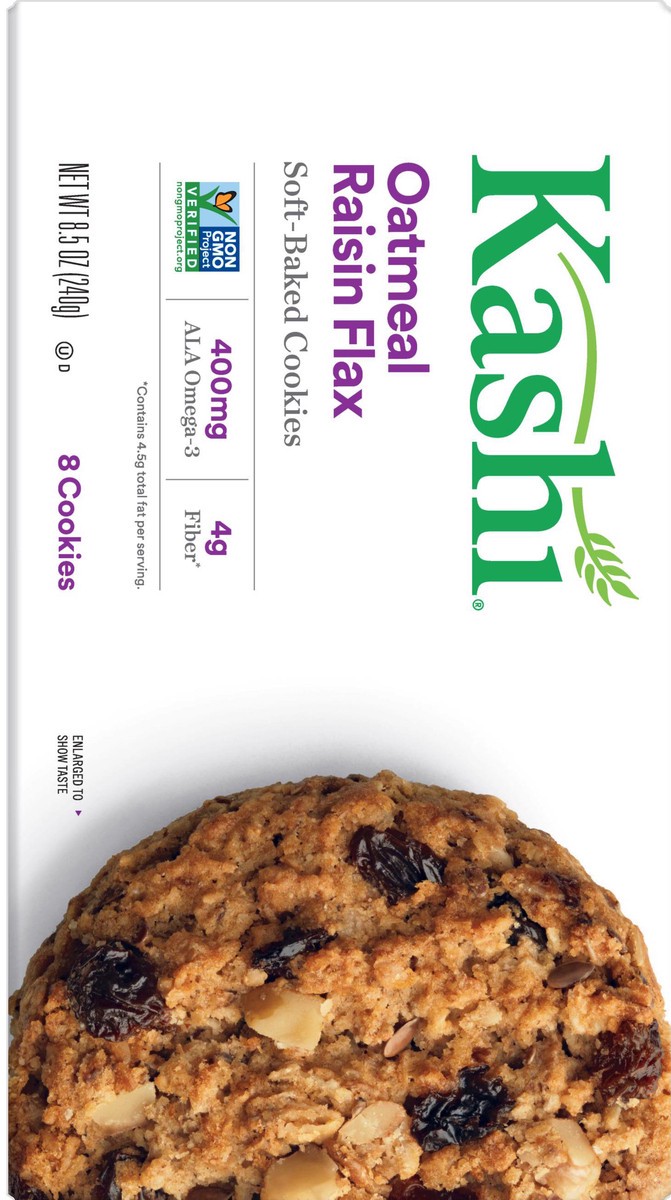 slide 9 of 9, Kashi Oatmeal Raisin Flax Soft-Baked Cookies, 8.5 oz