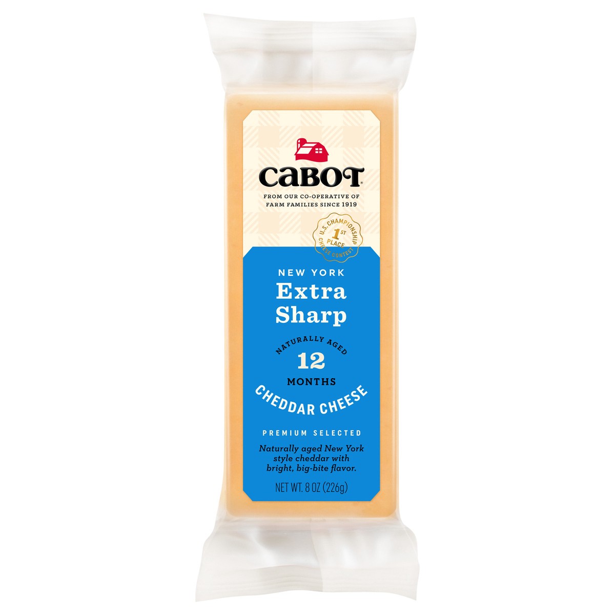 slide 1 of 7, 12/8Oz Ny Extra Sharp Yellow Cheddar Parchment, 8 oz