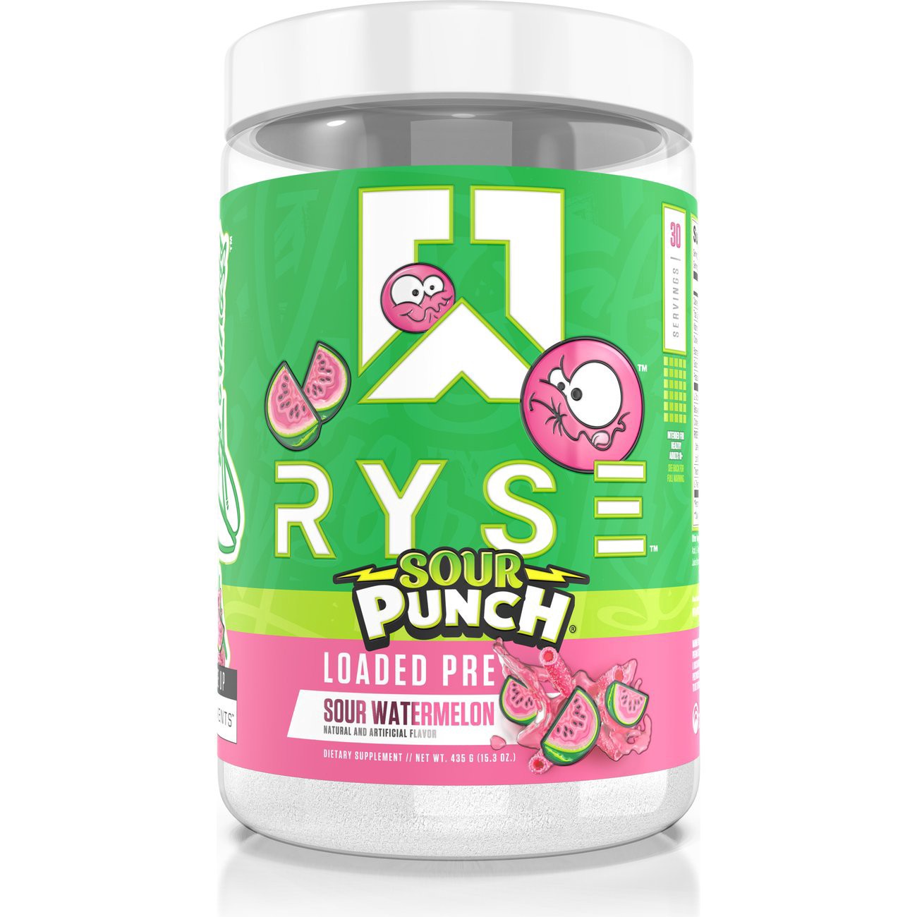 slide 1 of 1, Ryse Sour Punch Sour Watermelon Loaded Pre 15.3 oz, 15.3 oz