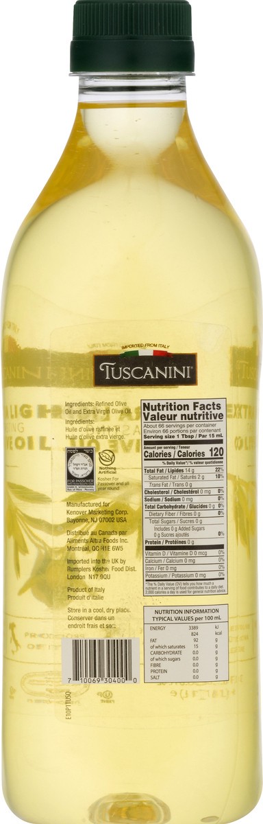 slide 8 of 9, Tuscanini Extra Light Olive Oil 33.8 oz, 33.8 oz