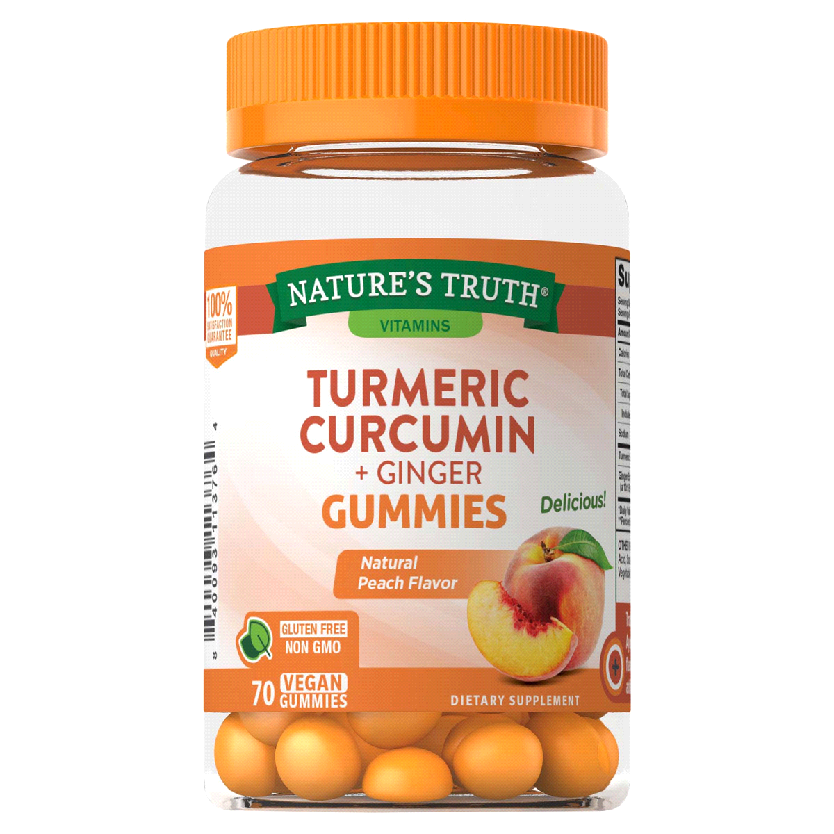 slide 1 of 4, Nature's Truth NT Turmeric & Ginger 70 Gummies, 70 ct