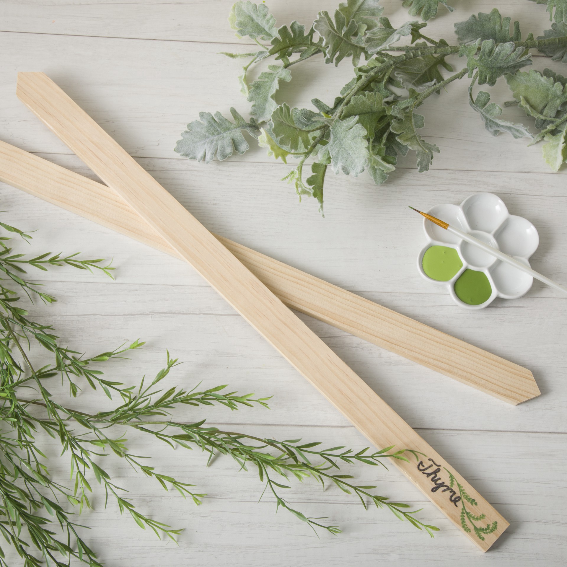 slide 2 of 3, 24" Unfinished Pine Wood Stake By Make Market, 23.9 in x 1.2 in 0.4