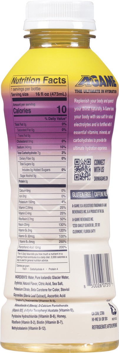 slide 3 of 13, A-Game Premium Zero Sugar Tropical Sports Drink 16 fl oz, 16 oz
