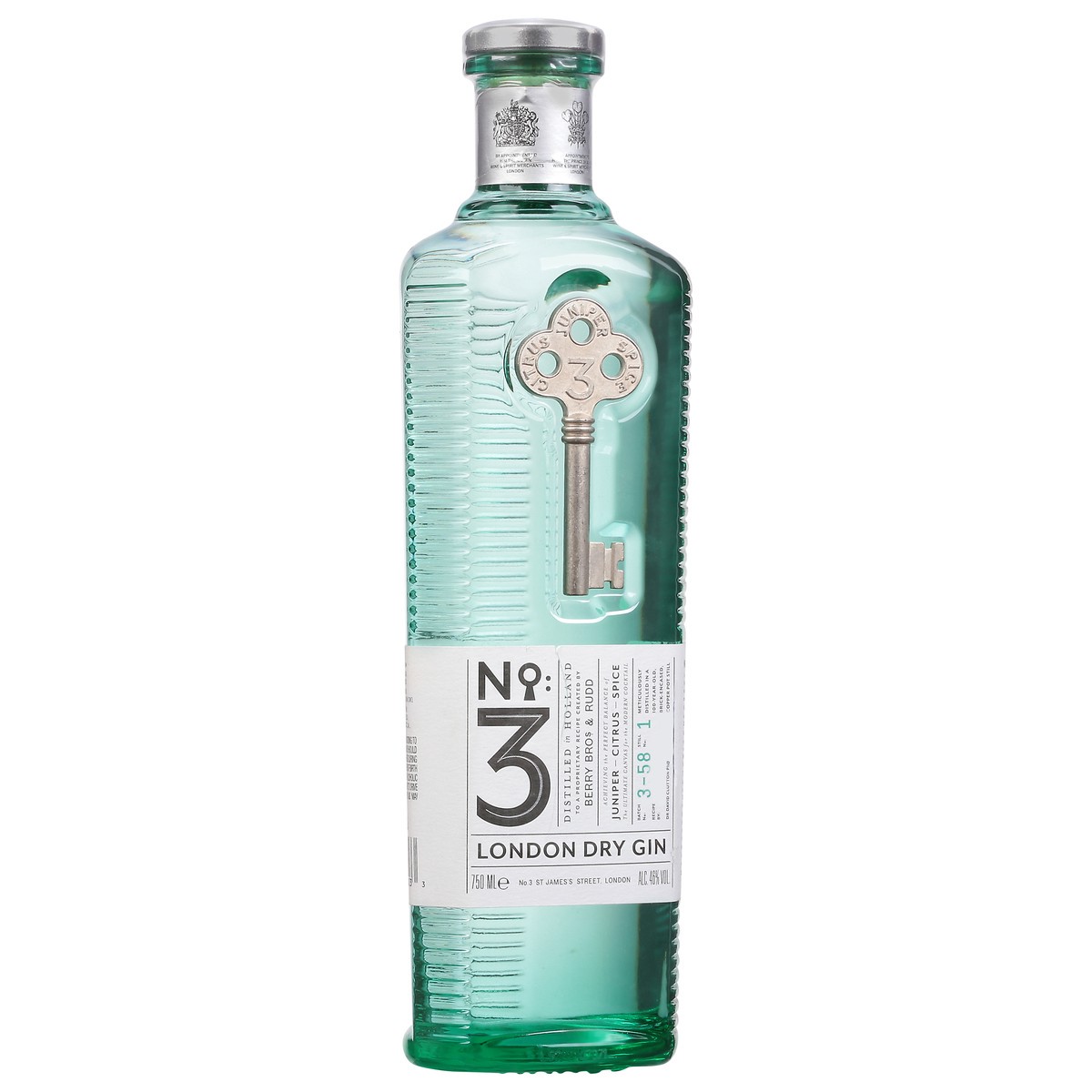 slide 4 of 9, No. 3 London Dry Juniper Citrus Spice Gin 750 ml, 750 ml