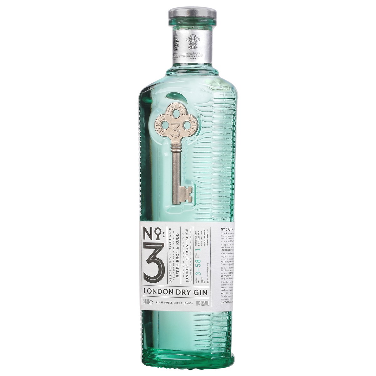 slide 6 of 9, No. 3 London Dry Juniper Citrus Spice Gin 750 ml, 750 ml