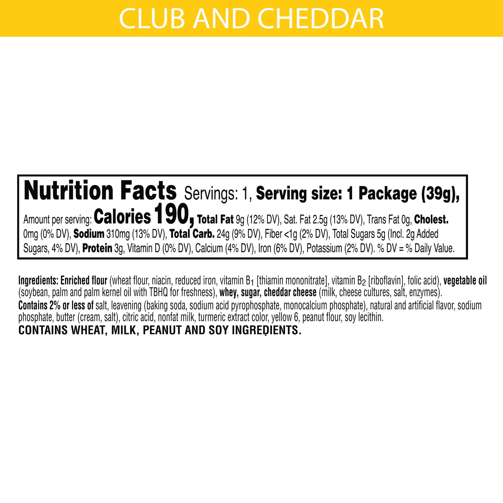 slide 3 of 5, Keebler Kellogg's Keebler Sandwich Crackers, Club and Cheddar, 1.38 oz, 1.38 oz