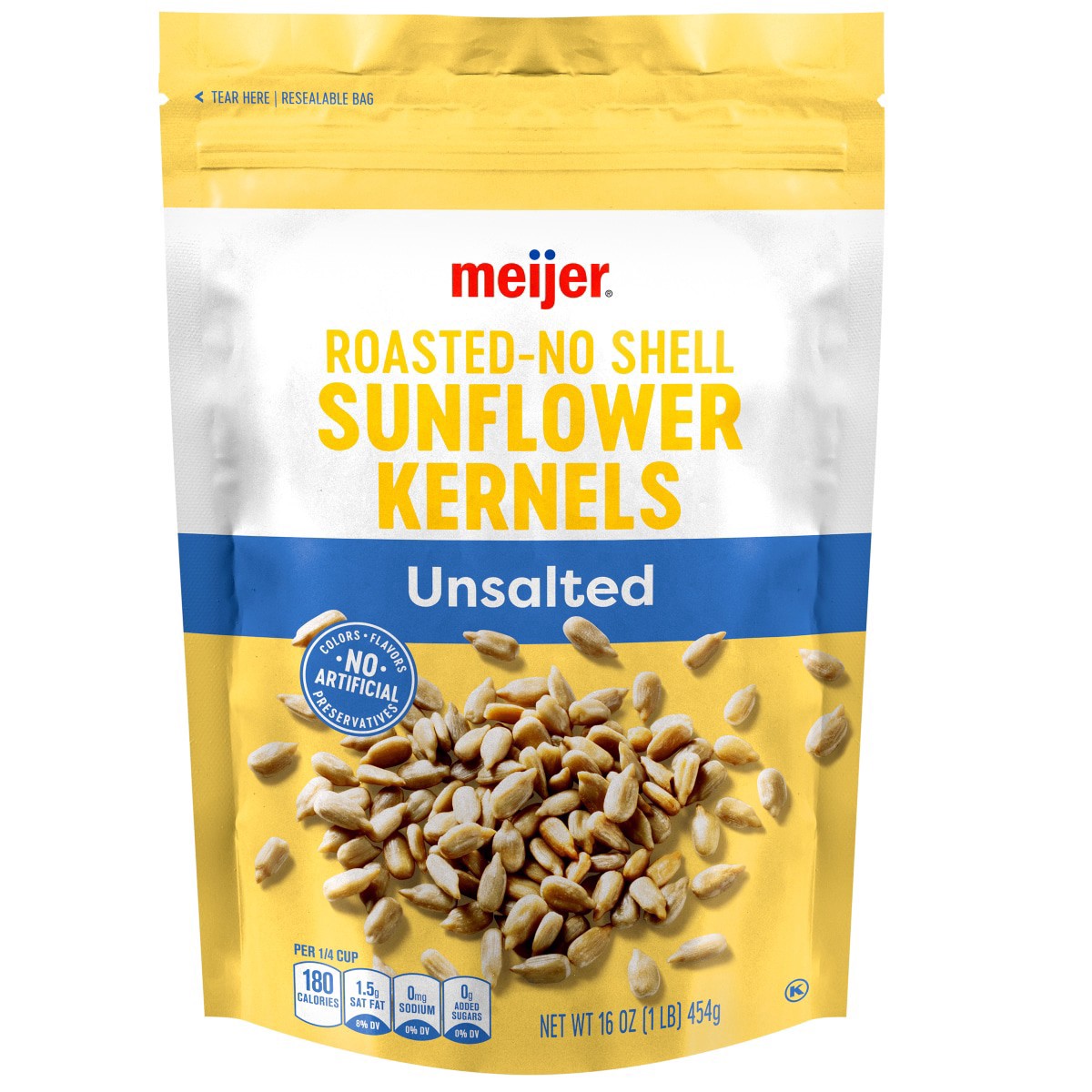 slide 1 of 5, Meijer Sunflower Kernals Unsalted, 16 oz