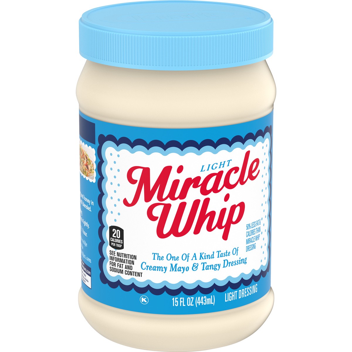 slide 2 of 9, Miracle Whip Light Mayo-like Dressing, 15 fl oz Jar, 15 fl oz